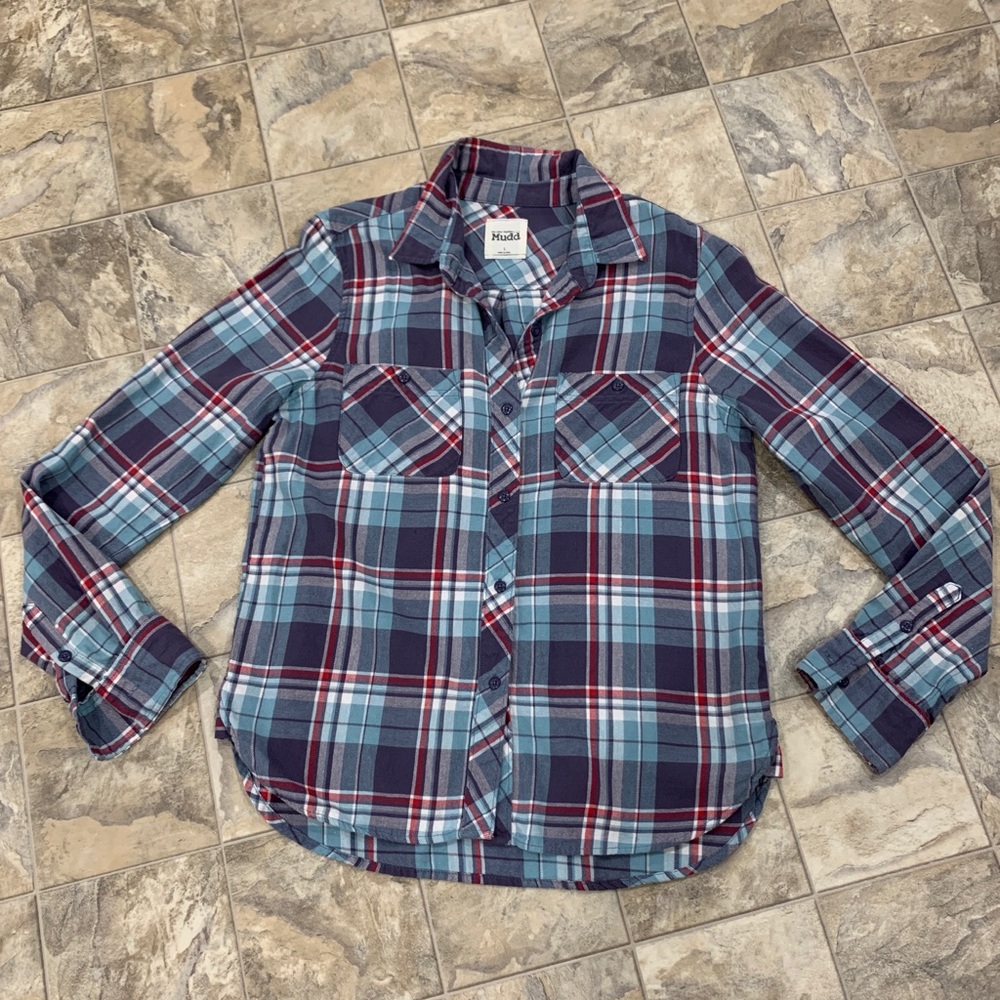 Mudd Plaid Flannel Button Down - image 2